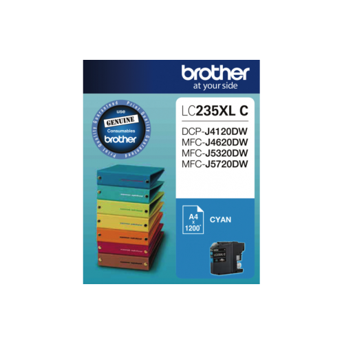 LC235XLC Brother Cyan Ink Cartridge
