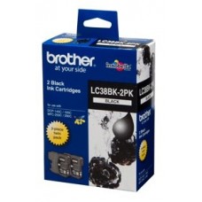 LC38BK Brother Black Ink Cartridge - Twin Pack 300 Pages Each