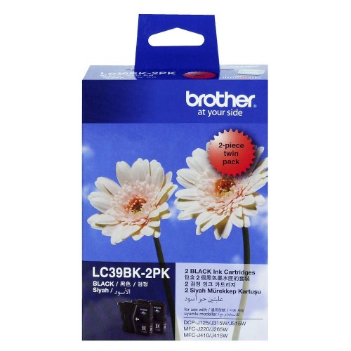 LC39BK Brother Black Ink Cartridge - Twin Pack 300 Pages Each
