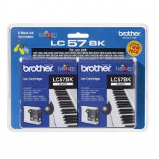 LC57BK Brother Black Ink Cartridge - Twin Pack 500 Pages Each
