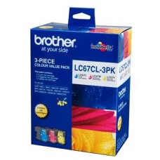 LC67CL3PK Brother Ink Cartridge - Colour Pack (Cyan, Magenta & Yellow)