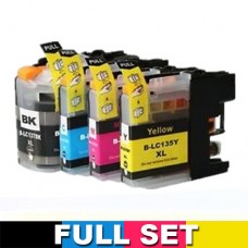 Brother LC139XL / LC135XL Compatible Ink Cartridge - Set of 4 (Bk+C+M+Y)
