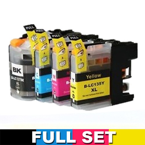 Brother LC139XL / LC135XL Compatible Ink Cartridge - Set of 4 (Bk+C+M+Y)