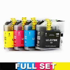 Brother LC237XL / LC235XL Compatible Ink Cartridge - Set of 4 (Bk+C+M+Y)