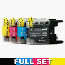 Brother LC73 / LC40 Compatible Ink Cartridge - Set of 4 (Bk+C+M+Y)