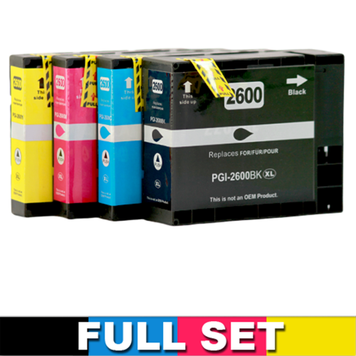 PGI2600XL Compatible Value Pack - 4 Cartridges for Canon