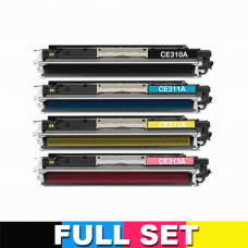 CE310/1/2/3 Compatible HP 126A Toner Set of 4 - Bk/C/M/Y